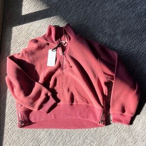 Varley Pink Quarter-Zip Jacket